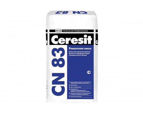 Смесь Церезит (Ceresit) CN83 для быстрого ремонта бетона 5-35мм, 25кг