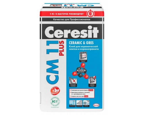 Клей для плитки Церезит CM11 Плюс (Ceresit CM11 Plus), 25кг