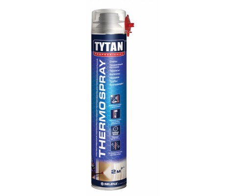 Теплоизоляция напыляемая полиуретановая TYTAN Professional THERMOSPRAY, 870 мл.