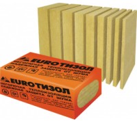 Плиты теплоизоляционные Тизол ЕвроБлок 45-65 (1000*600*50; 12шт/уп,0,36м3/уп)