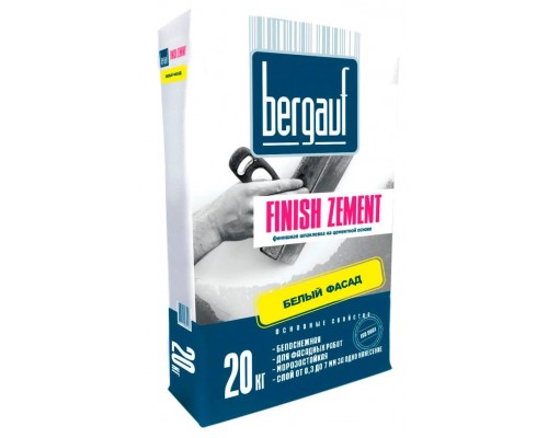 Шпаклевка Бергауф Финиш Цемент (Bergauf Finish Zement) белая, 20кг