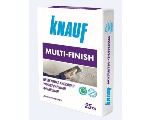 Шпаклевка гипсовая финишная Кнауф Мультифиниш (Knauf Multi-Finish), 25кг
